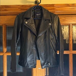 Madewell Black Leather Biker Jacket